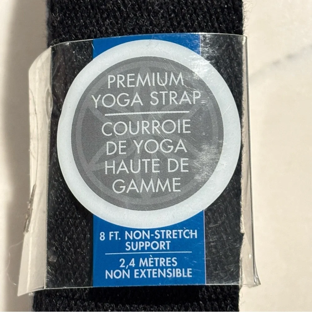 GAIAM STUDIO SELECT Black Premium Yoga Strap 8 Feet Non Stretch NEW - Picture 2 of 7